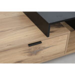 Kavos staliukas HANNES 90x50xH40cm, kaimiškas / juodas melaminas - Image 3