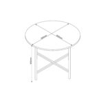 Kavos staliukas HANNES 50x50xH40cm, kaimiškas melaminas - Image 4