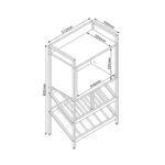 Vyno lentyna HANNES 51x30xH90cm, kaimiškas melaminas - Image 3