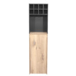 Baro lentyna su staliuku HANNES 44×122(30)xH170cm, kaimiškas melaminas - Image 4