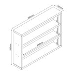 Lentyna LESTER 48x10xH36cm, šviesus melaminas - Image 4