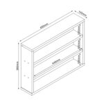 Lentyna LESTER 48x10xH36cm, baltas melaminas - Image 2