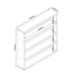 Lentyna LESTER 48x10xH47,5cm, šviesus melaminas - Image 3