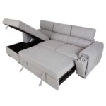 Kampinė sofa-lova ODELIA LC, pilka - Image 7