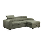 Kampinė sofa-lova ODELIA RC, šviesiai žalia