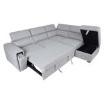 Kampinė sofa-lova ODELIA-2 RC, pilka - Image 5