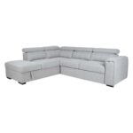 Kampinė sofa-lova ODELIA-2 LC, pilka