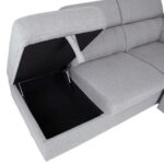 Kampinė sofa-lova ODELIA-2 LC, pilka - Image 8