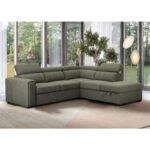 Kampinė sofa-lova ODELIA-2 RC, šviesiai žalia - Image 2