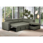 Kampinė sofa-lova ODELIA-2 RC, šviesiai žalia - Image 3