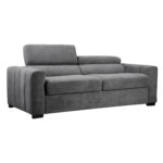 Sofa-lova KINGSTON 3 vietų 198x96xH76/94cm, tamsiai pilka