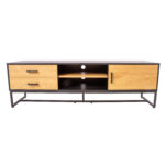 TV staliukas AMSTERDAM 160x40xH50cm, ąžuolas/juoda - Image 4