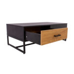 Kavos staliukas AMSTERDAM 110x60xH40cm, ąžuolas/juoda - Image 5