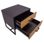 Naktinis staliukas AMSTERDAM ąžuolas/juoda - Image 4