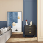 Komoda PIXAR 80x40xH90cm, juoda - Image 11