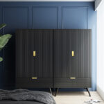 Spinta PIXAR 100x56xH175cm, juoda - Image 9