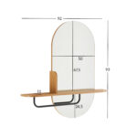 Veidrodis AALBORG su savimi 92x15xH93cm, ąžuolas - Image 12