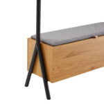 Drabužių lentyna AALBORG su suoliuku 97x32xH180cm, ąžuolas - Image 3