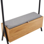 Drabužių lentyna AALBORG su suoliuku 97x32xH180cm, ąžuolas - Image 4