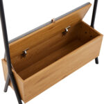 Drabužių lentyna AALBORG su suoliuku 97x32xH180cm, ąžuolas - Image 9