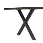 Valgomojo stalas ROWAN 200x90xH75cm, eglutės formos dūminis ąžuolas - Image 4