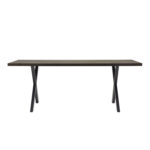 Valgomojo stalas ROWAN 200x90xH75cm, eglutės formos dūminis ąžuolas - Image 8