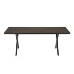 Valgomojo stalas ROWAN 200x90xH75cm, eglutės formos dūminis ąžuolas - Image 9