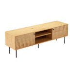 TV staliukas LINE 150x40xH50cm, melaminas su ąžuolo žieve - Image 2