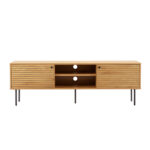 TV staliukas LINE 150x40xH50cm, melaminas su ąžuolo žieve - Image 3