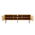 TV staliukas LINE 150x40xH50cm, melaminas su ąžuolo žieve - Image 4