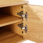 TV staliukas LINE 150x40xH50cm, melaminas su ąžuolo žieve - Image 5