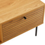 Kavos staliukas LINE 100x50xH45cm, melaminas su ąžuolo žieve - Image 9