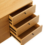 Spintelė LINE 150x40xH74cm, melaminas su ąžuolo žieve - Image 5