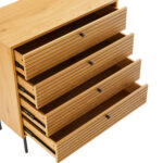 Spintelė LINE 80x40xH85cm, melaminas su ąžuolo žieve - Image 4