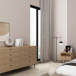 Spintelė LINE 120x40xH75cm, melaminas su ąžuolo žieve - Image 10