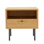 Naktinis staliukas LINE 50x40xH50cm, melaminas su ąžuolo žieve - Image 3