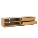 TV staliukas SACHA 180x40xH43cm, melaminas su ąžuolo žieve - Image 3