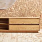 TV staliukas SACHA 180x40xH43cm, melaminas su ąžuolo žieve - Image 14