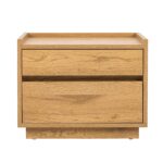 Naktinis staliukas SACHA 50x40xH40cm, melaminas su ąžuolo žieve - Image 3