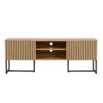 TV staliukas HAMPTON 160x40xH60cm, melaminas su ąžuolo žieve - Image 4