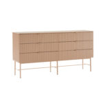 Komoda SEQUENCE 158x40xH83cm, kapučino spalvos