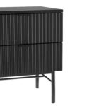 Naktinis staliukas SEQUENCE su 2 stalčiais 45x40xH55cm, juodas - Image 6