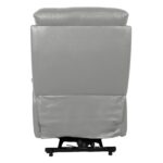 Atlenkiamas fotelis BALDWIN su elektriniu pakėlimo mechanizmu, smėlio spalvos oda - Image 5