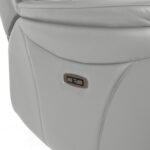 Atlenkiamas fotelis BALDWIN su elektriniu pakėlimo mechanizmu, smėlio spalvos oda - Image 7