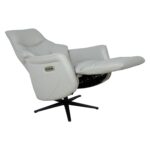 Atlenkiamas fotelis DAYANA su elektriniu mechanizmu, smėlio spalvos oda - Image 7