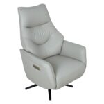 Atlenkiamas fotelis DAYANA su elektriniu mechanizmu, smėlio spalvos oda - Image 8