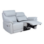 2 vietų sofa BOWEN su elektriniu mechanizmu, pilkšvai smėlio spalvos, natūrali oda - Image 2