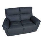 2 vietų sofa BOWEN su elektriniu mechanizmu, tamsiai pilka natūrali oda - Image 4