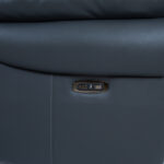 2 vietų sofa BOWEN su elektriniu mechanizmu, tamsiai pilka natūrali oda - Image 6