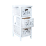 Komoda MIHKLI su 3 stalčiais, 26x32x63cm, balta - Image 2